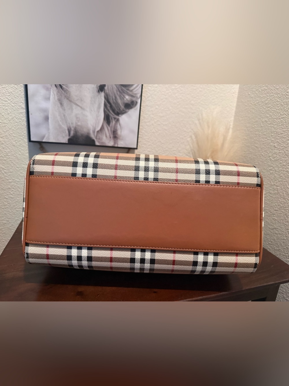 Burberry Medium Check Bowling Bag - Picture 7 of 9